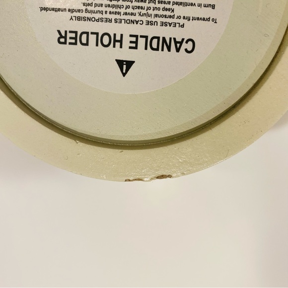 SET OF 3 MELA ARTISANS Candle Holders Cream Green Orange - Picture 11 of 12